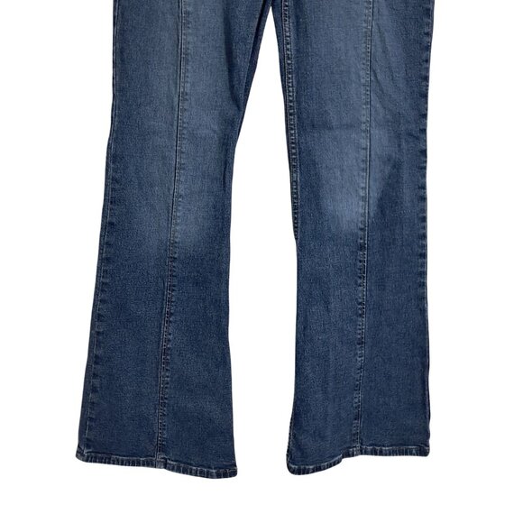 Y2K Mossimo Red Tab Low Rise Flare Jeans Stretch Size 11 Vintage - Picture 6 of 11